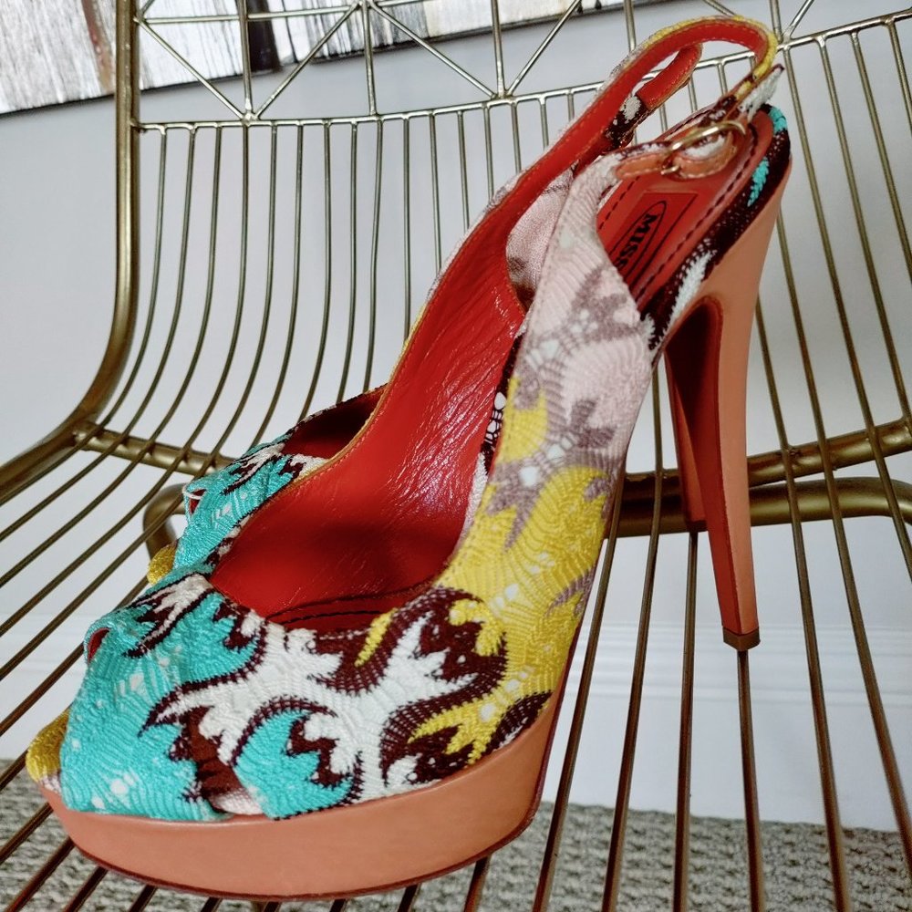 NIB $459 MIssoni slingbacks IT 40 US 9‎ - Picture 5 of 6